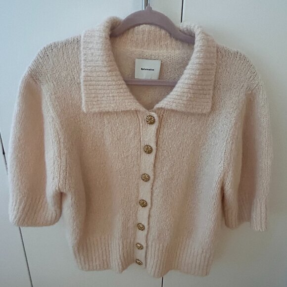 Reformation pink Daphne collared sweater (L) - Picture 1 of 3